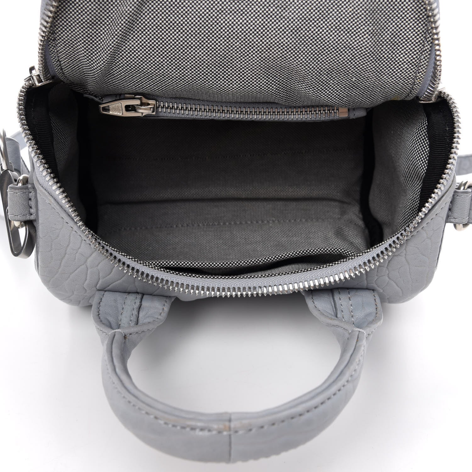 Alexander Wang Pebbled Lambskin Mini Rockie Carbon Rodhium Hardware 5 of 12