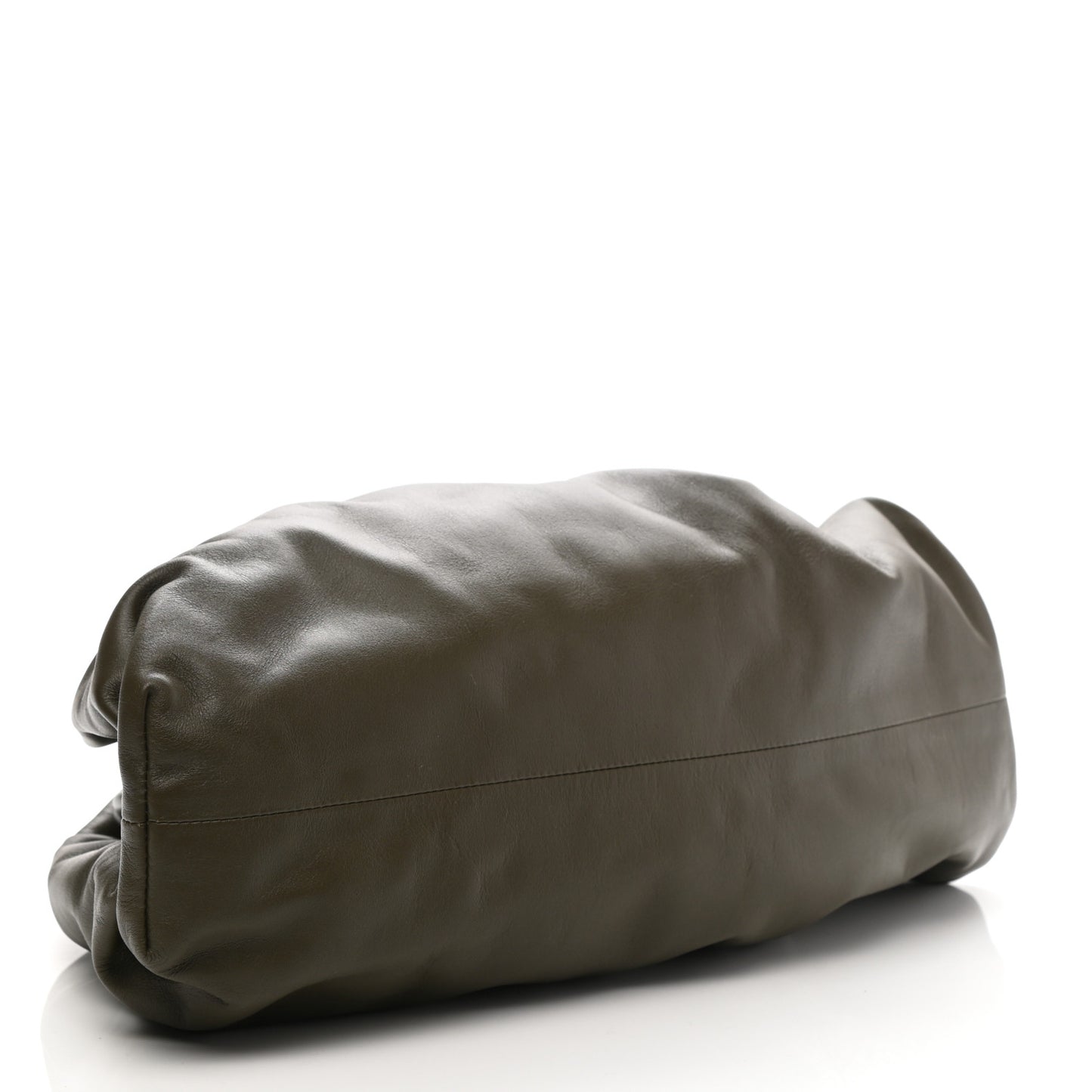 Smooth Butter Calf The Pouch Oversized Clutch Kaki Fondent