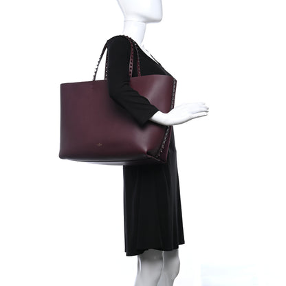 Valentino Garavani Suede Calfskin Rockstud Tote Maleficio 2 of 13
