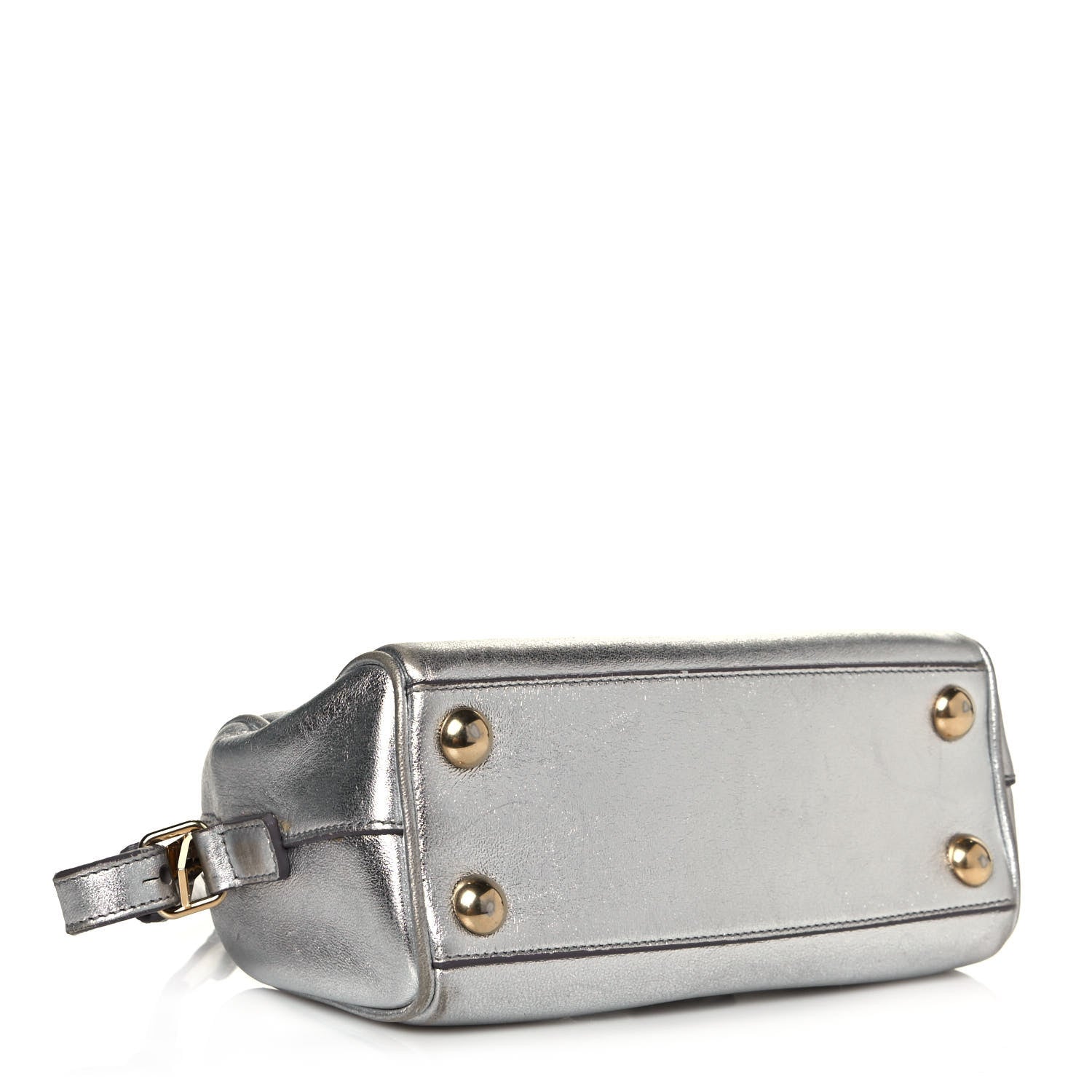 Saint Laurent Metallic Calfskin Classic Toy Duffle Silver 4 of 14