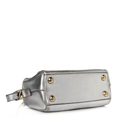Saint Laurent Metallic Calfskin Classic Toy Duffle Silver 4 of 14