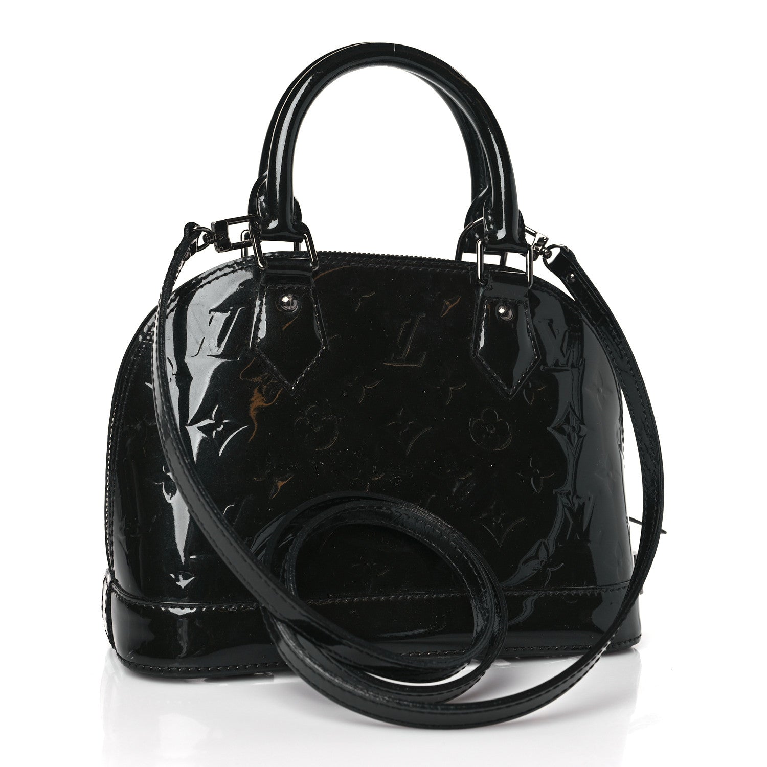 Louis Vuitton Vernis Alma BB Noir Magnetique 3 of 8