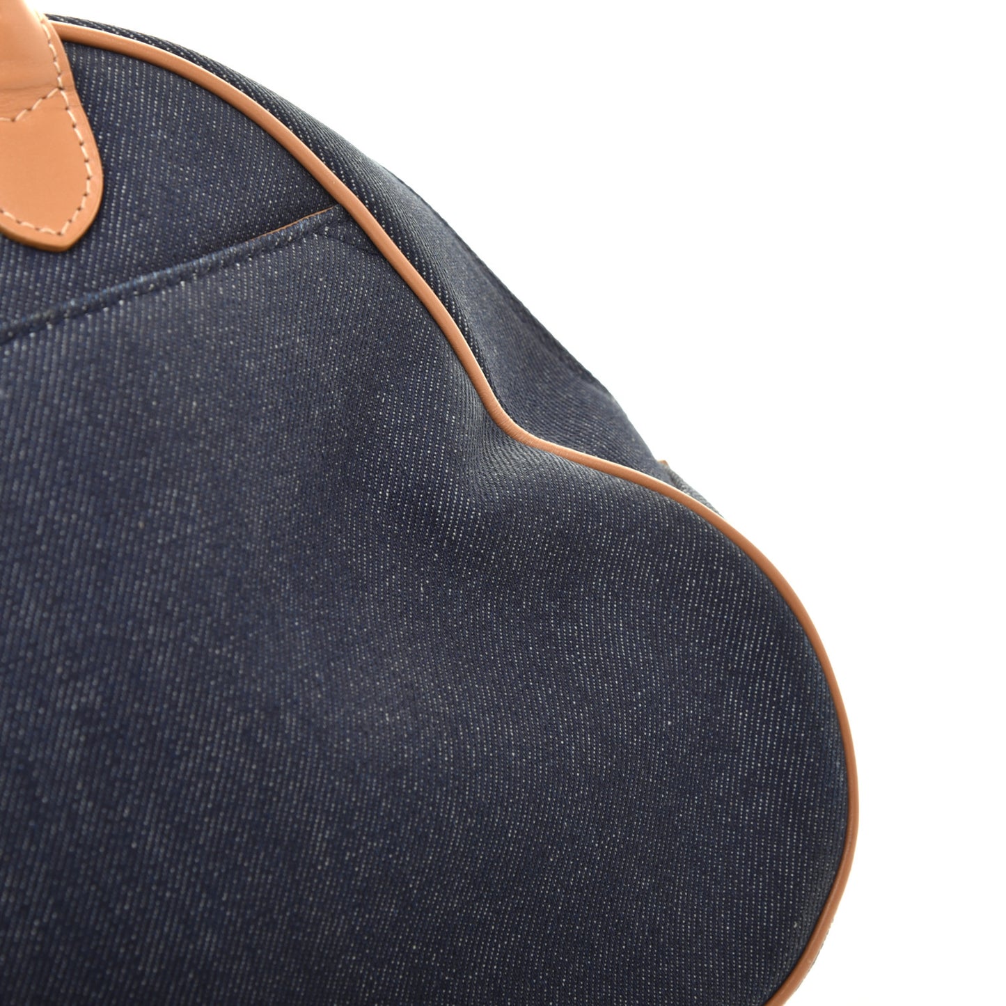 Denim Calfskin Saddle Bowler Blue