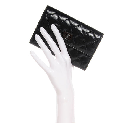 Chanel Glazed Calfskin Quilted Reissue Small Flap Wallet Black 2 of 9