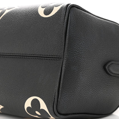 Louis Vuitton Empreinte Monogram Giant Speedy Bandouliere 25 Black Beige 9 of 9