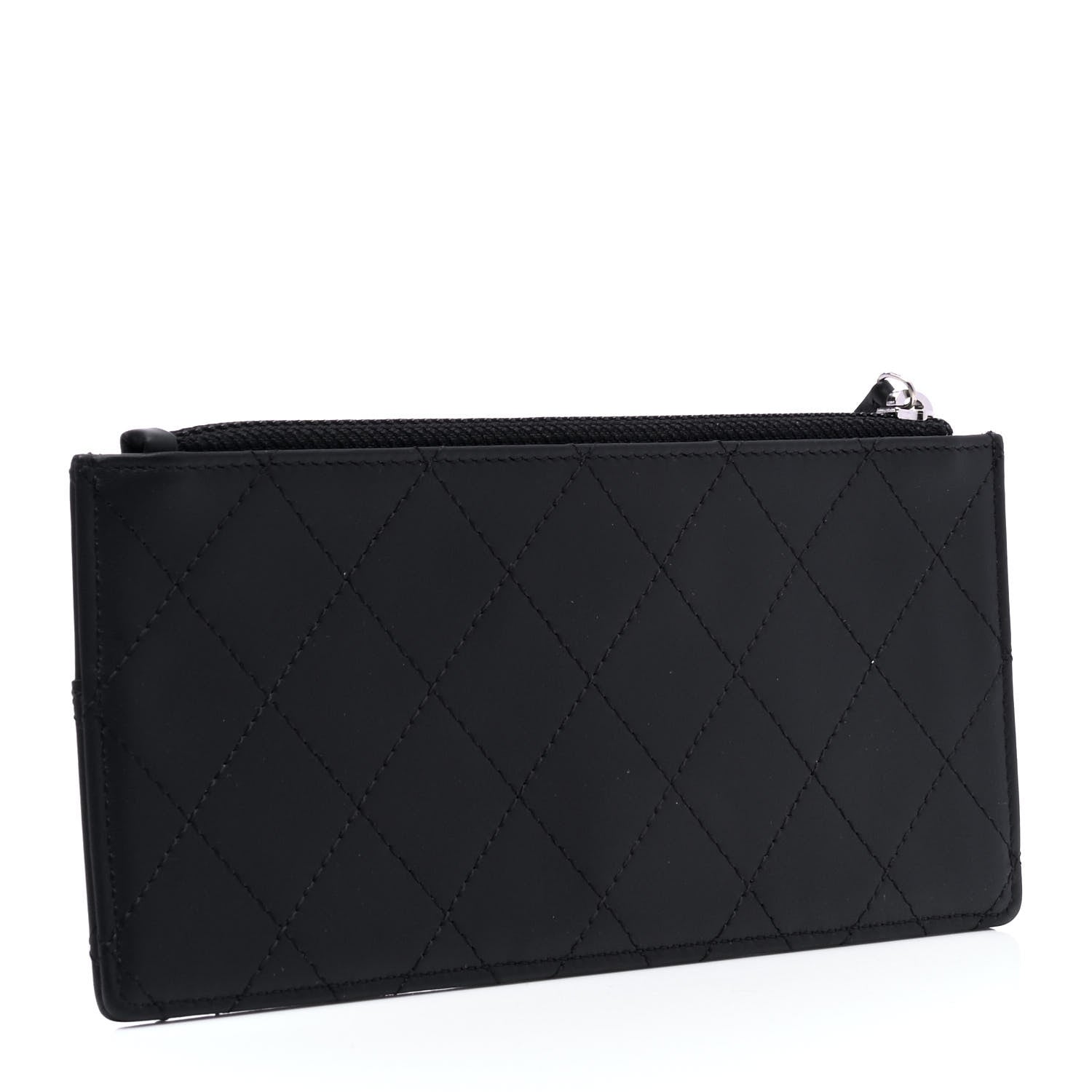 Chanel Calfskin Quilted Removable Zip Insert Black 2 of 4