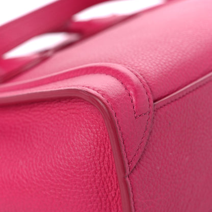 Celine Drummed Calfskin Nano Luggage Fuchsia 11 of 19