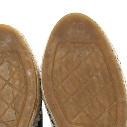 Chanel Goatskin Patent Calfskin CC Espadrille Mules 36 Black 6 of 9