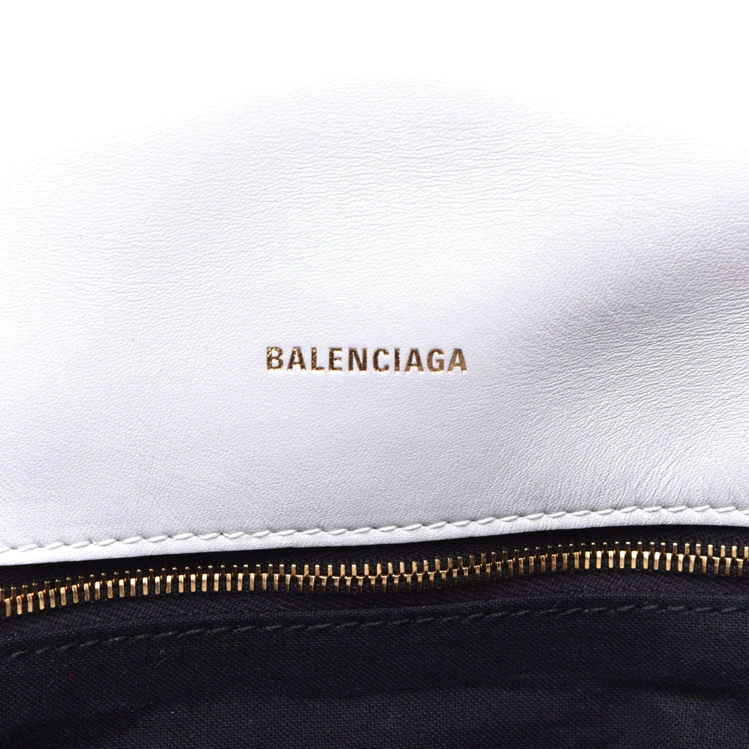 Balenciaga Nappa Calfskin Quilted Touch B Puffy Clutch White 6 of 9