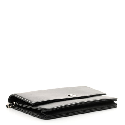 Chanel Caviar Sevruga Wallet on Chain WOC Black 4 of 13