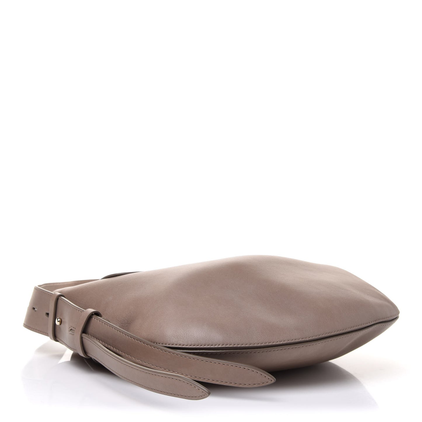 Grain Calfskin Kiss Hobo Motty Grey