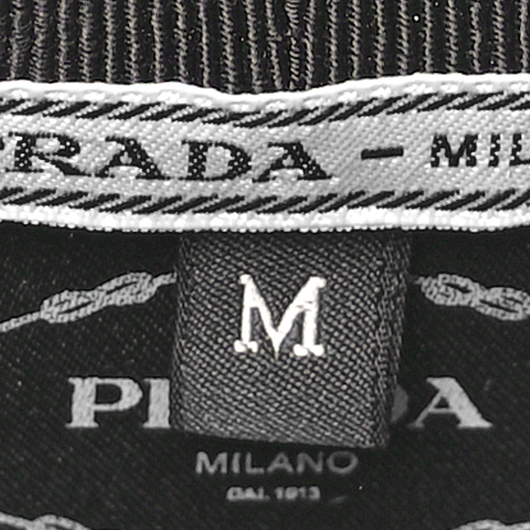 Re-Nylon Metal Triangle Logo Womens Bucket Hat M Black
