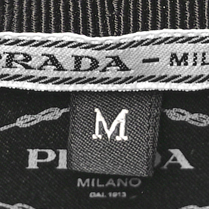 Prada Re-Nylon Metal Triangle Logo Womens Bucket Hat M Black 9 of 10