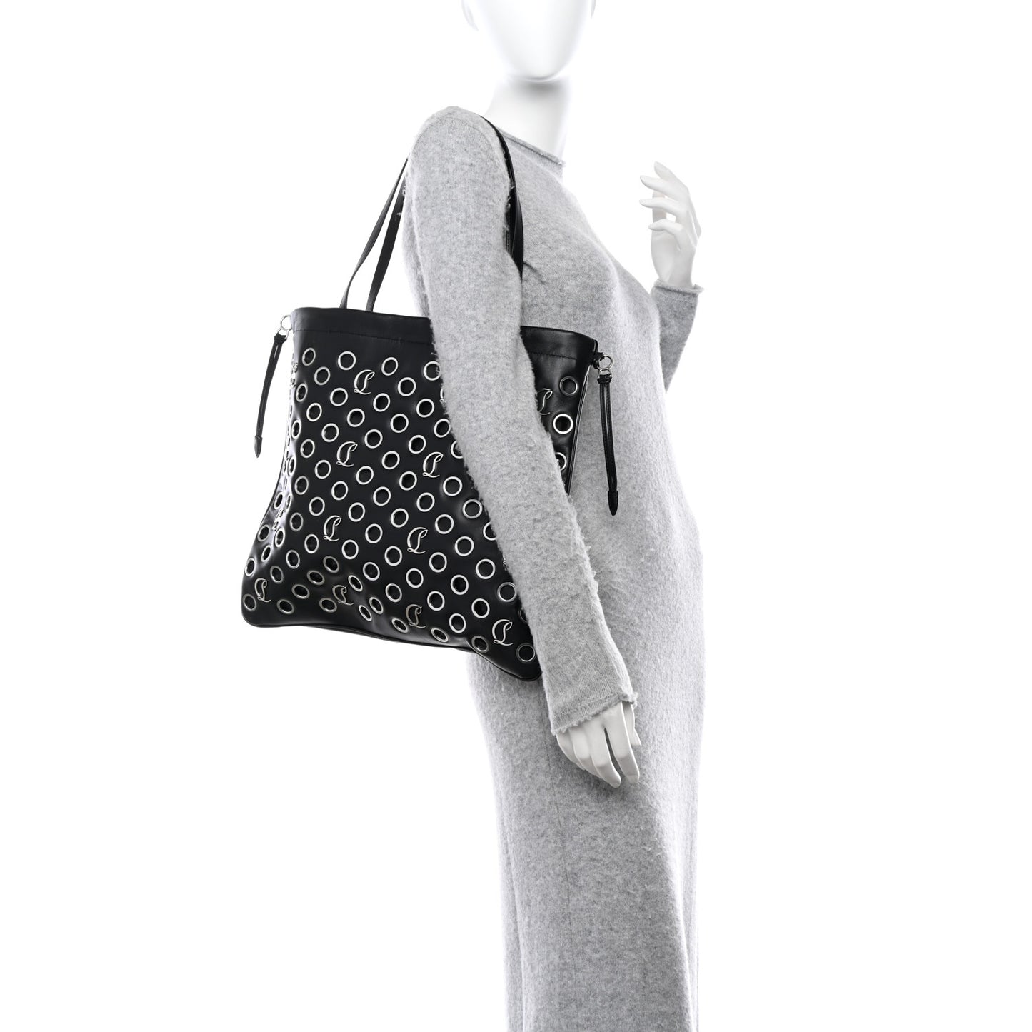 CHRISTIAN LOUBOUTIN Nappa Eyelet Logo Mouchara Tote