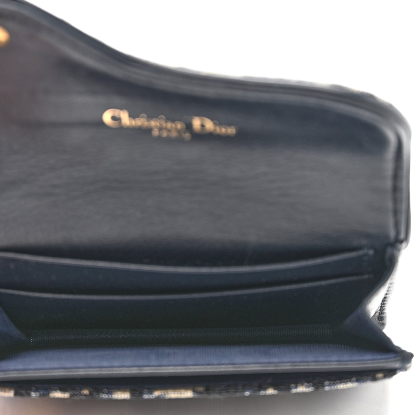 Oblique Saddle Card Holder Blue