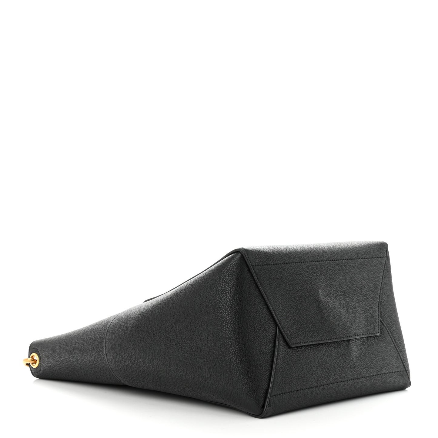 Soft Grained Calfskin Sangle Bucket Bag Black