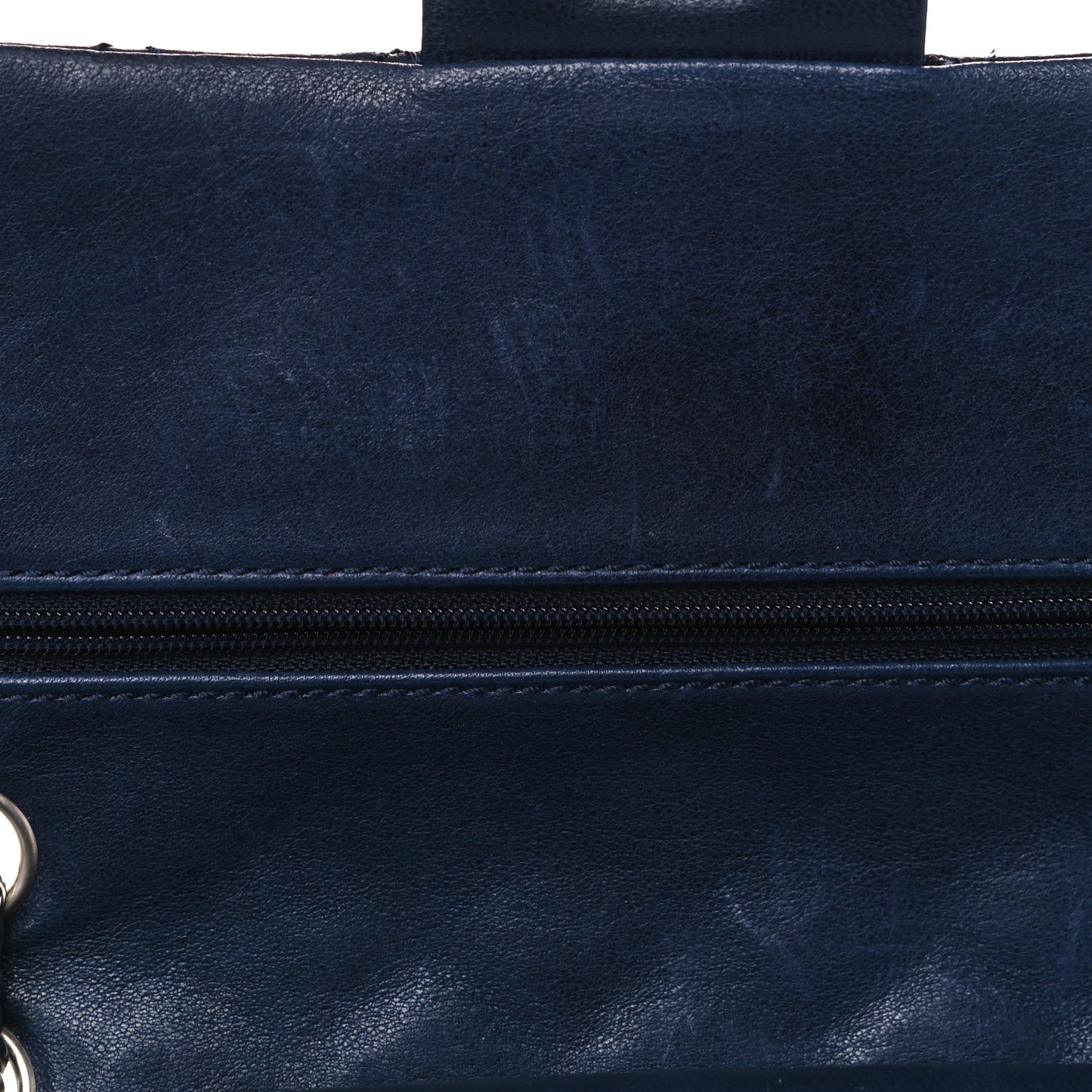 Lambskin Quilted Medium Double Flap Bijoux Chain Navy