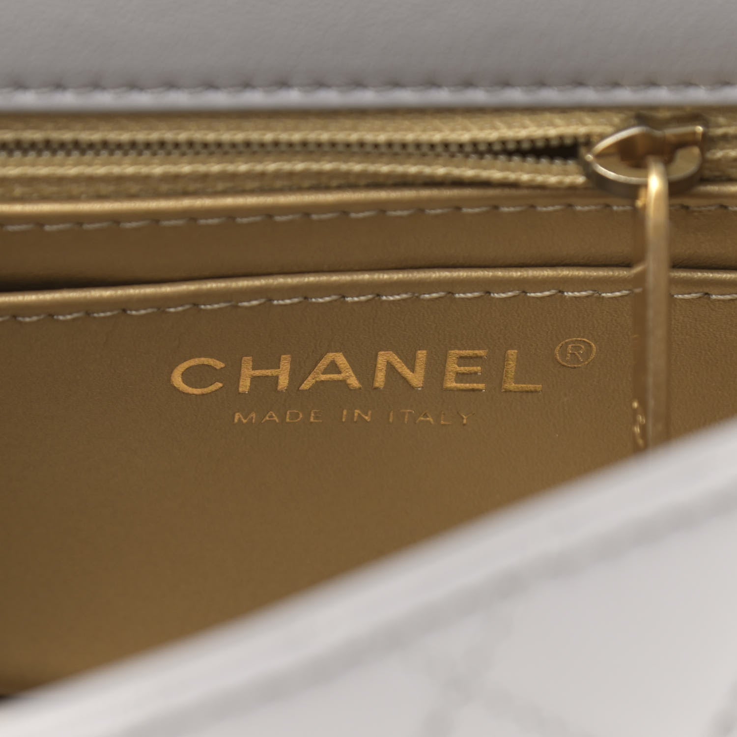 Chanel Lambskin Quilted Mini Pearl Crush Flap Light Grey 6 of 10
