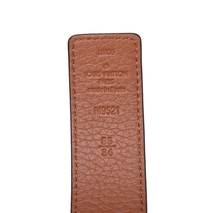 Louis Vuitton Taurillon Calfskin 30mm LV Initiales Reversible Belt 85 34 Black 3 of 9