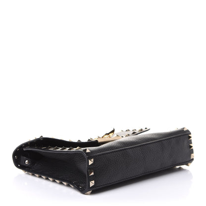 Valentino Garavani Vitello Medium Rockstud Flip Lock Crossbody Bag Black 4 of 9