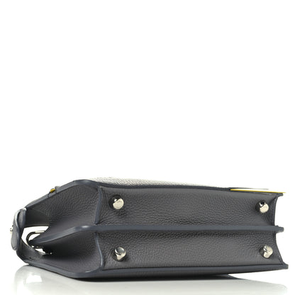 Fendi X MA YANSONG Cuoio Romano Aluminum Bi-Color Mini Peekaboo I SEE U Satchel Grey Yellow 4 of 12