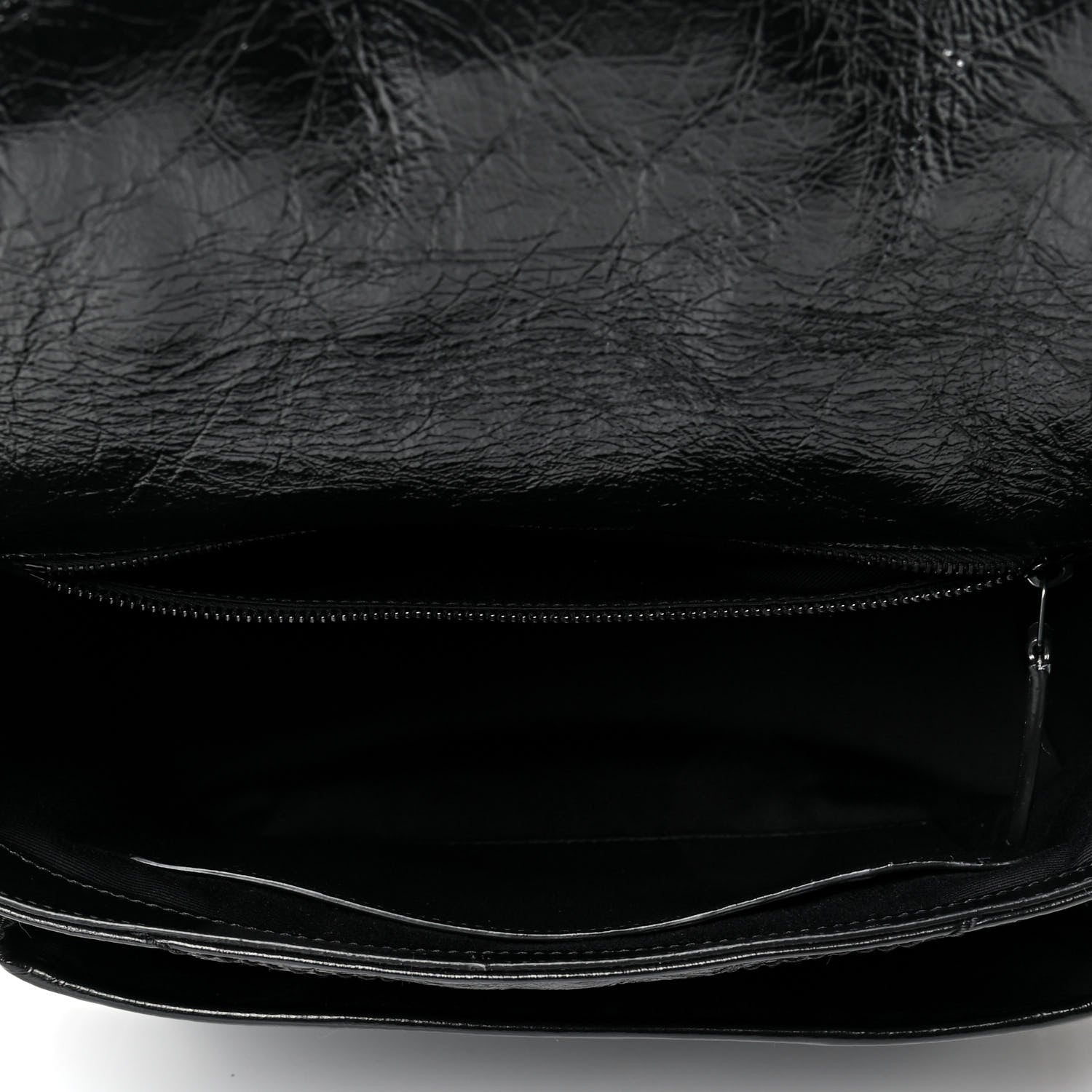 Saint Laurent Crinkled Calfskin Matelasse Monogram Medium Niki Chain Satchel Black 4 of 5