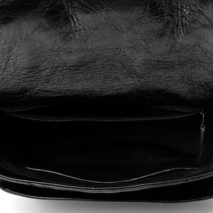 Saint Laurent Crinkled Calfskin Matelasse Monogram Medium Niki Chain Satchel Black 4 of 5
