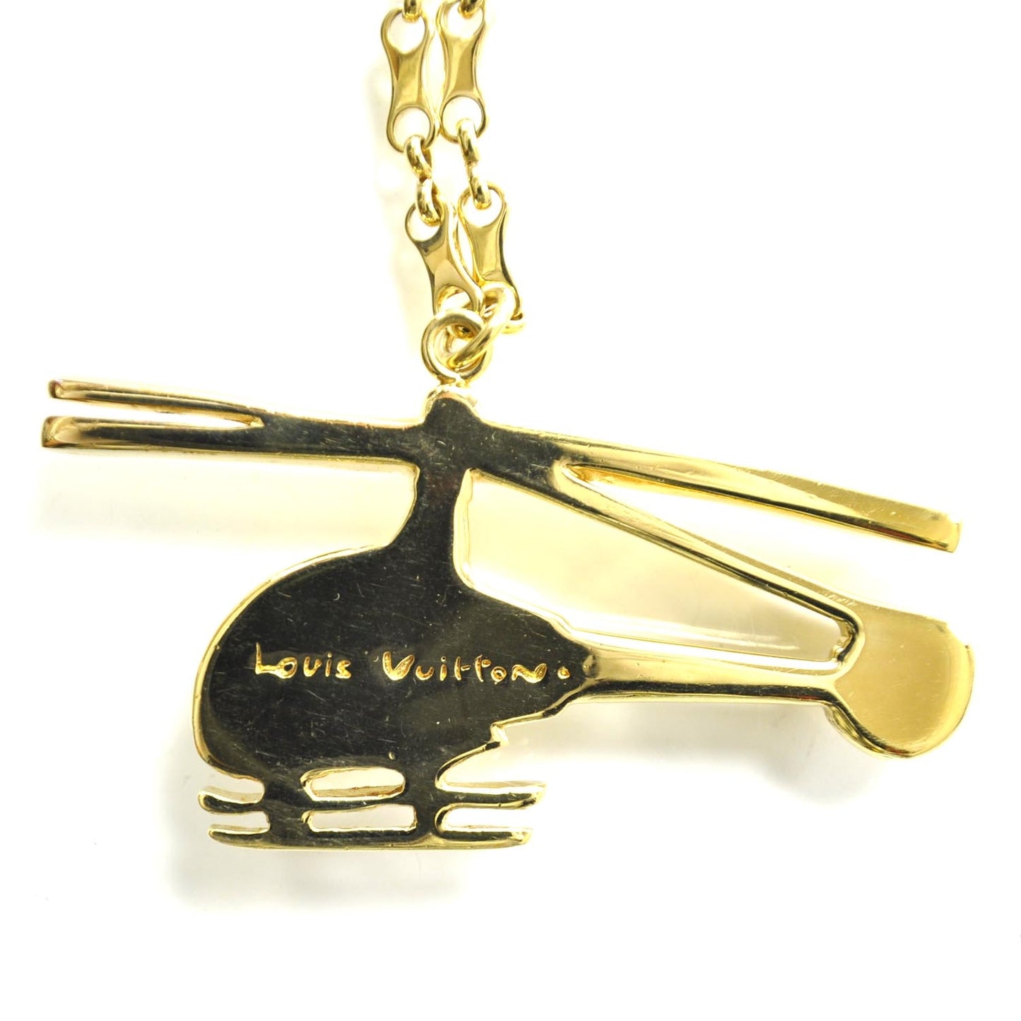 Helicopter Necklace Gold