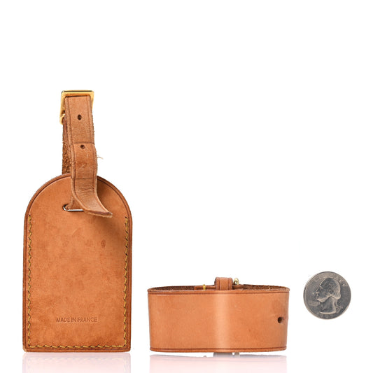 Vachetta Luggage Tag and Loop Set