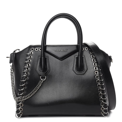 Givenchy Sugar Goatskin Small Eyelet Antigona Black 1 of 10