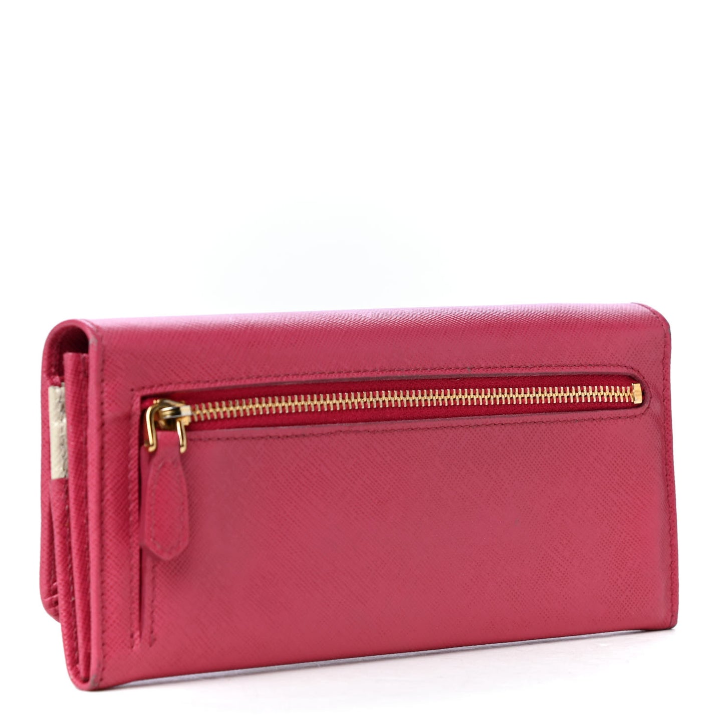 Saffiano Metal Flap Wallet Peonia