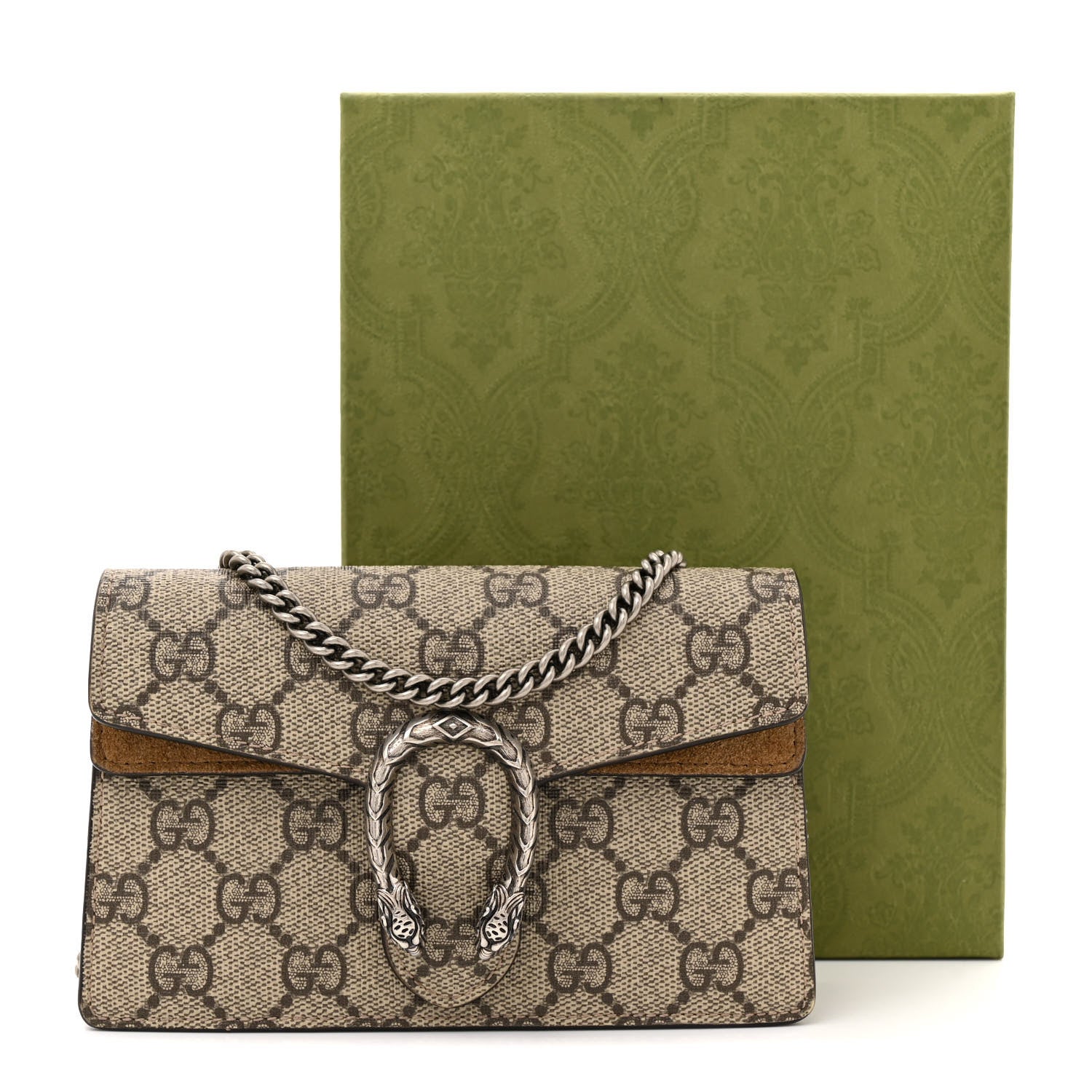 Gucci GG Supreme Monogram Super Mini Dionysus Shoulder Bag Taupe 13 of 13