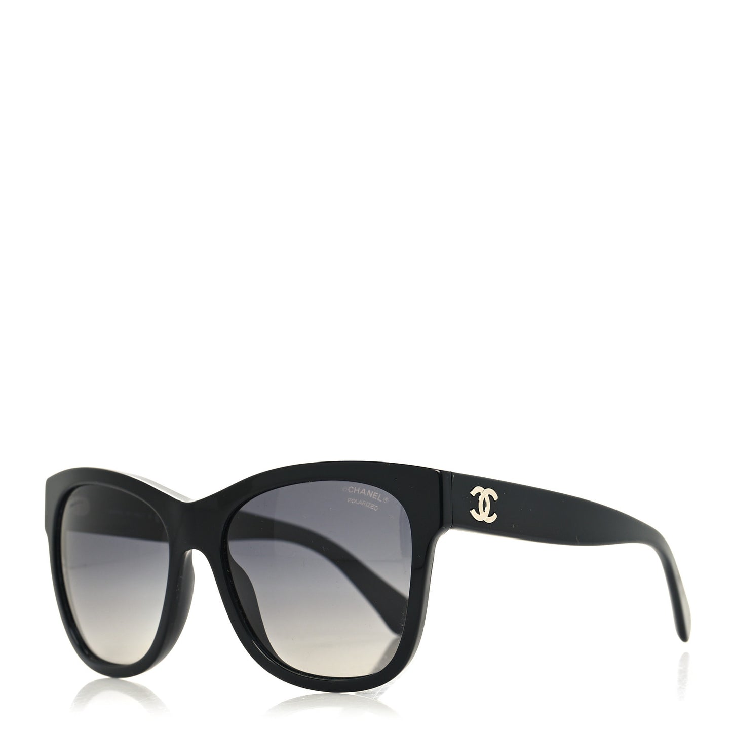 Acetate Polarized Square CC Sunglasses 5380 Black