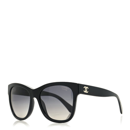 Chanel Acetate Polarized Square CC Sunglasses 5380 Black 1 of 7