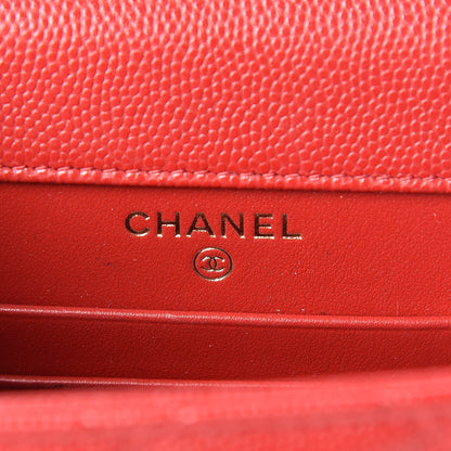Chanel Caviar Quilted Classic Phone Holder Red 6 of 13