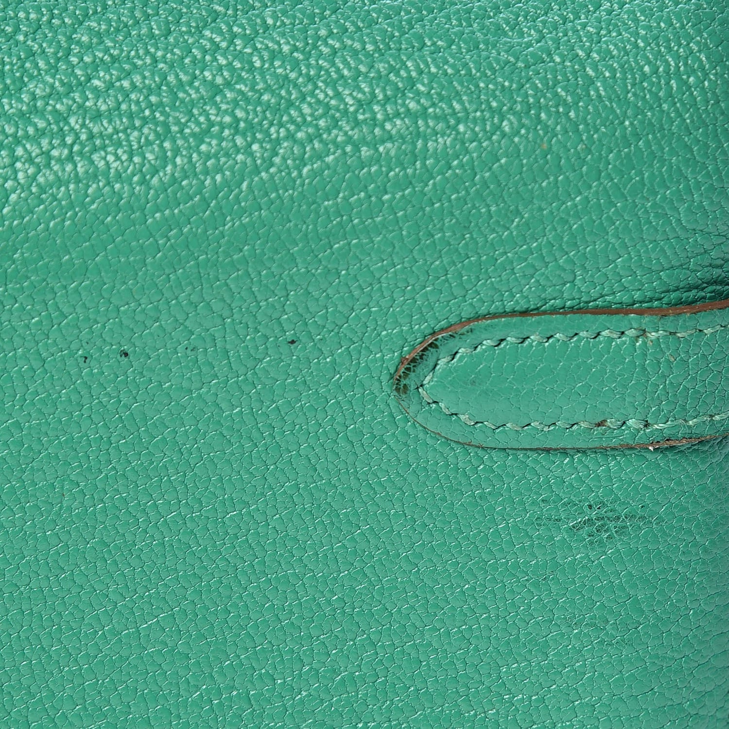 Hermes Chevre Mysore Kelly Longue Wallet Menthe 14 of 24
