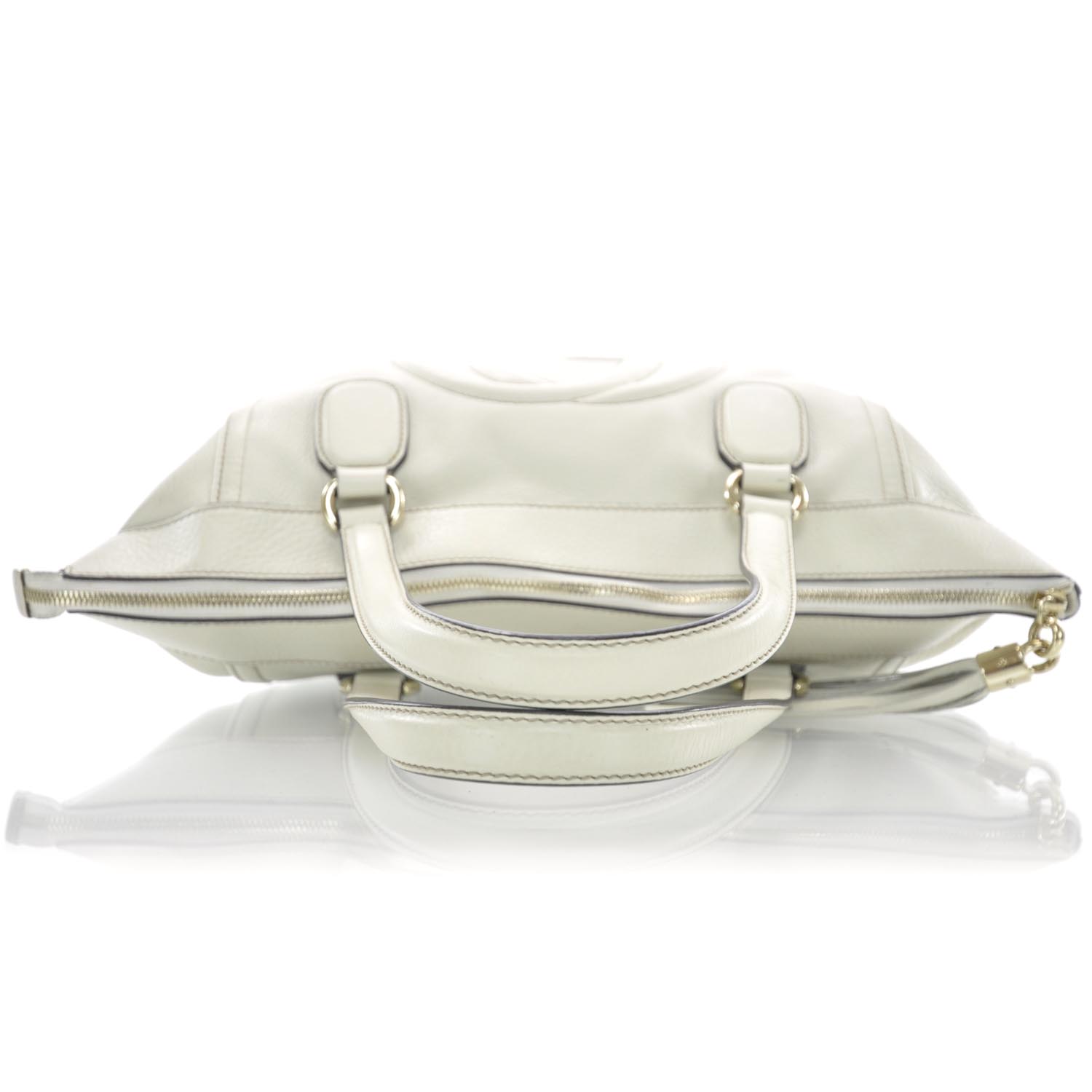 Gucci Pebbled Calfskin Small Soho Top Handle Bag Off White 5 of 9