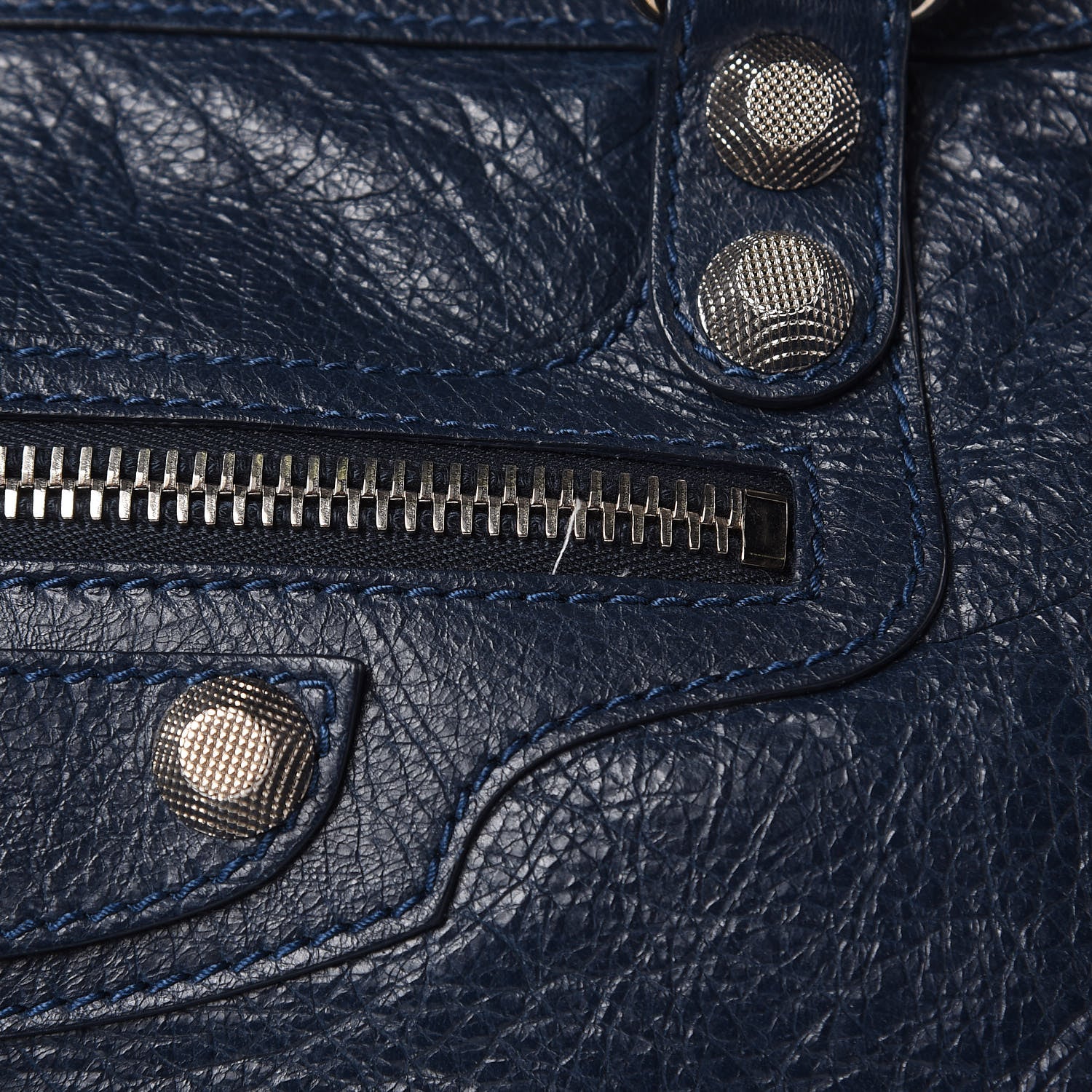 Balenciaga Agneau Giant 12 Silver Hardware Work Bleu Obscur 12 of 13