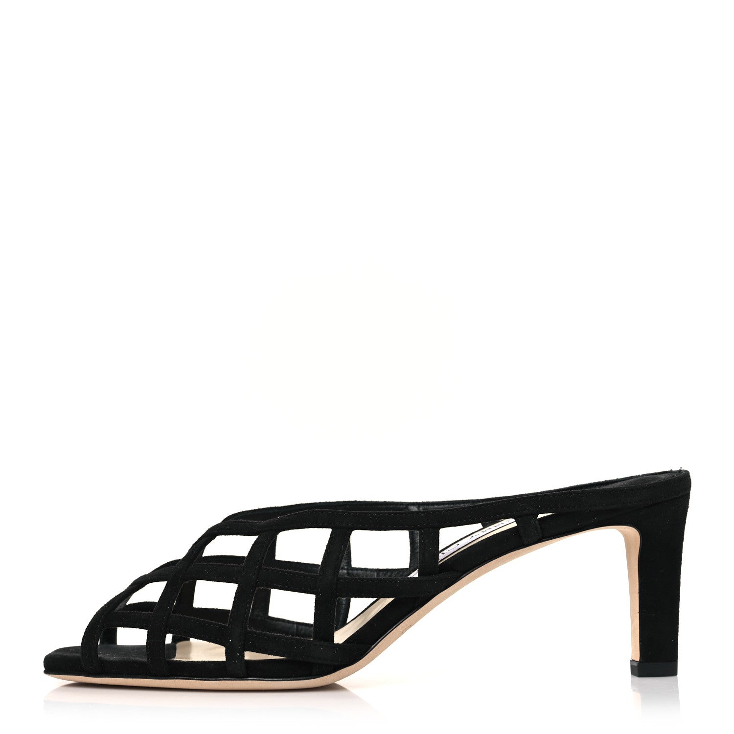 Jimmy Choo Suede Sai 65 Sandals 37.5 Black 1 of 8