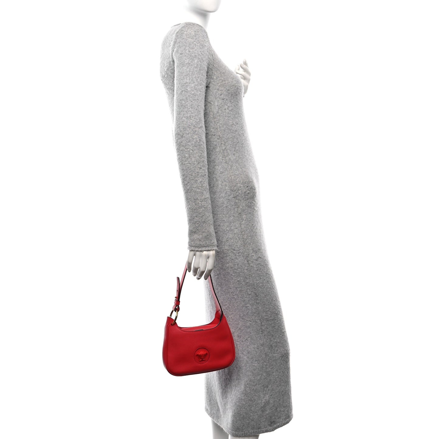 Calfskin La Medusa Mini Hobo Crossbody Canna