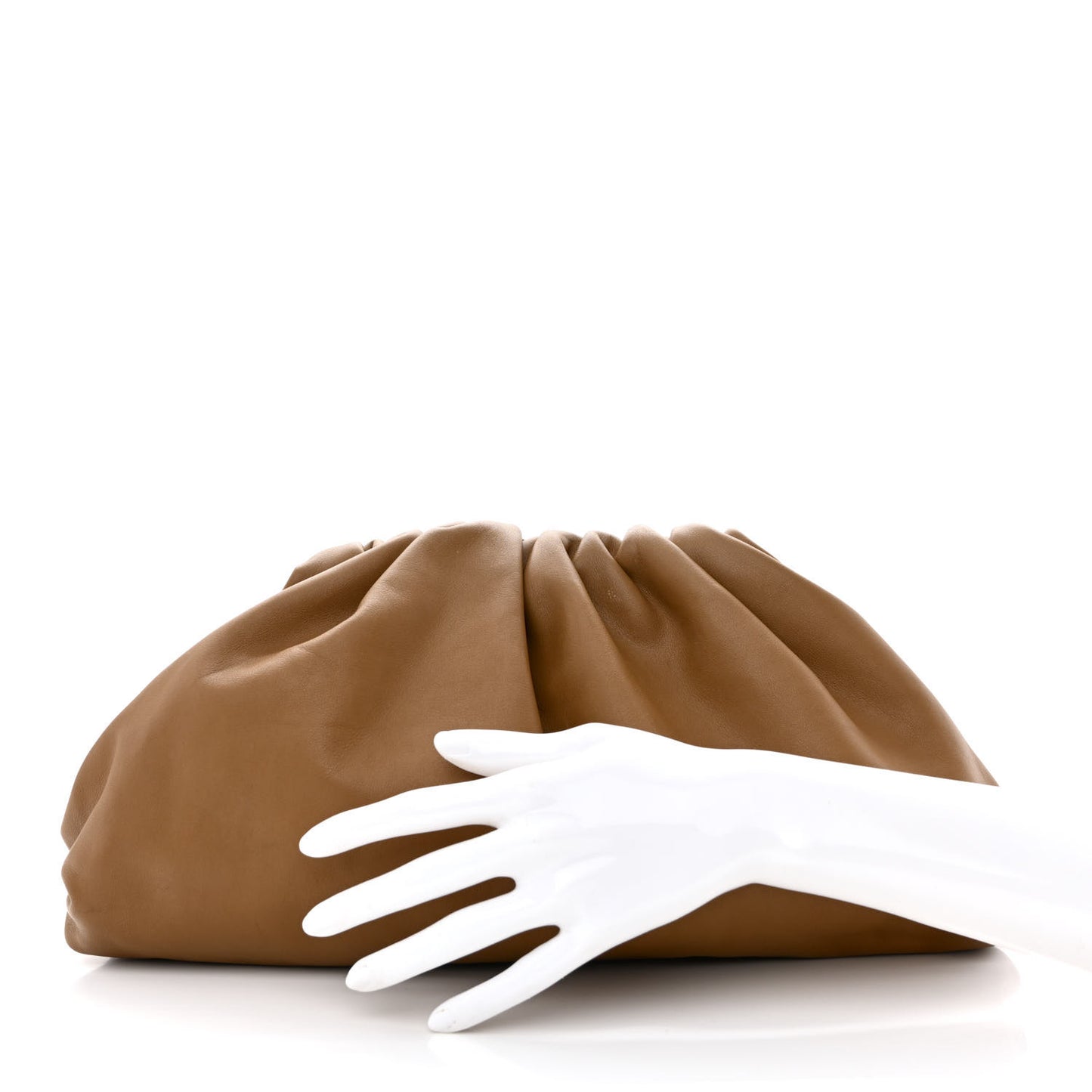 Smooth Butter Calf The Pouch Oversized Clutch Teak