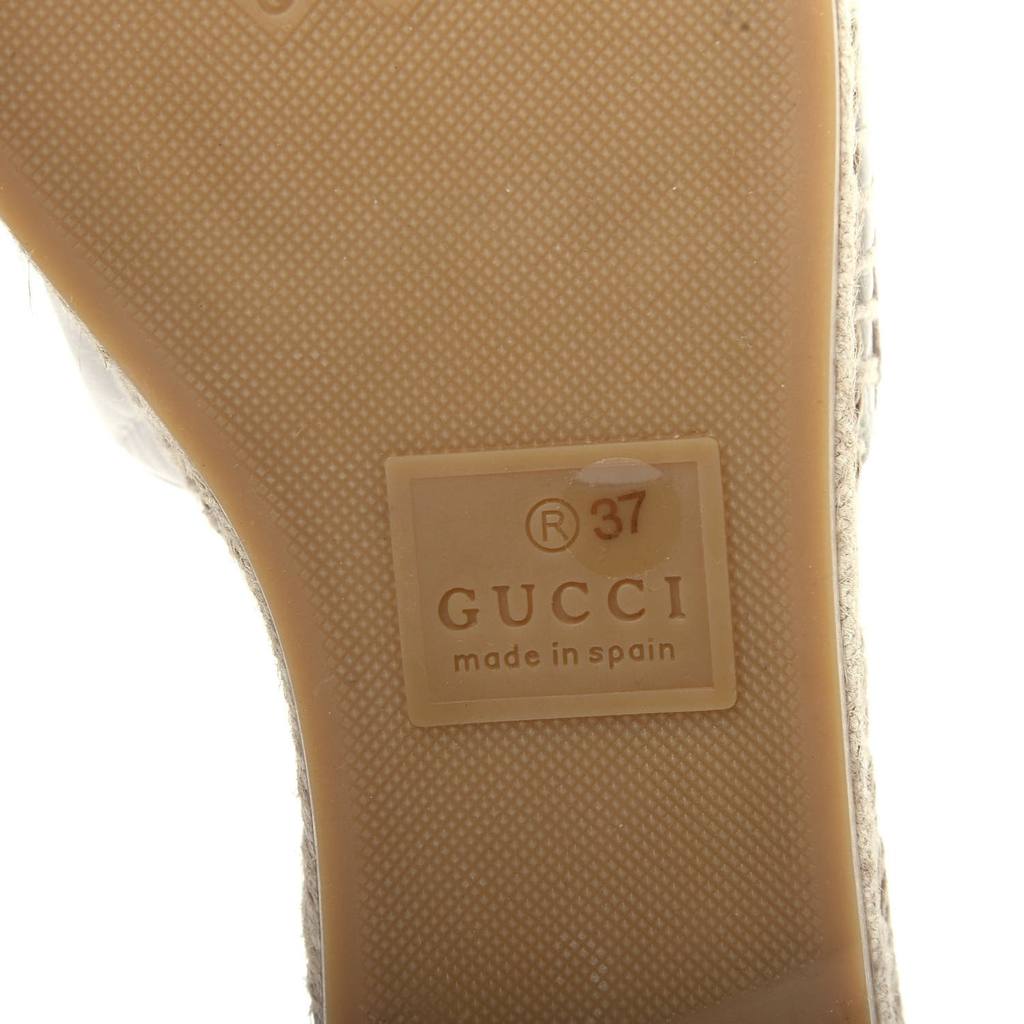 Nappa Matelasse GG Marmont Espadrille Slide Sandals 37 Great White
