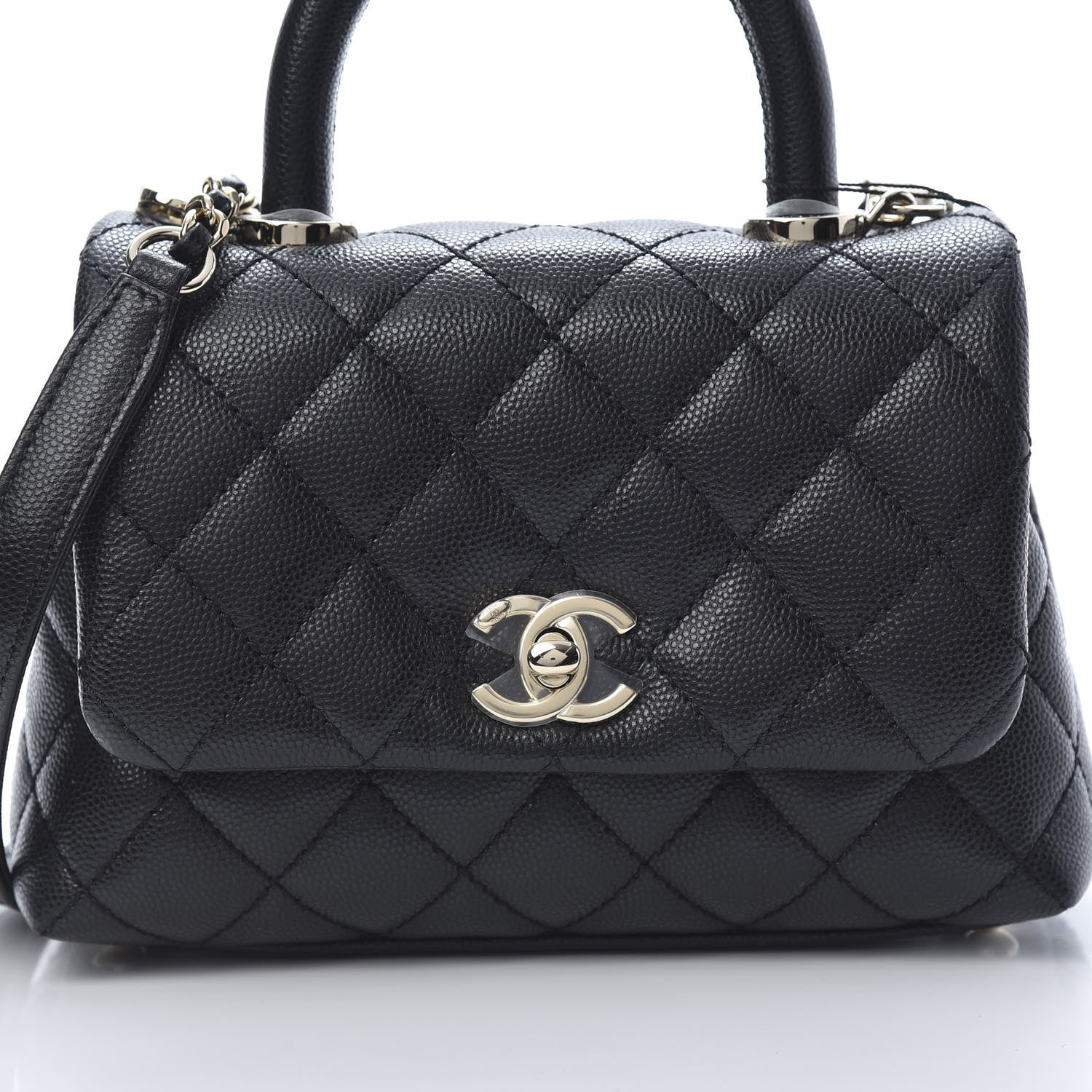 Chanel Caviar Quilted Extra Mini Coco Handle Flap Black 9 of 13