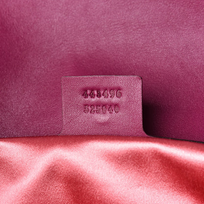 Gucci Velvet Matelasse Medium GG Marmont Shoulder Bag Fuchsia Violet Cyclamen 7 of 9