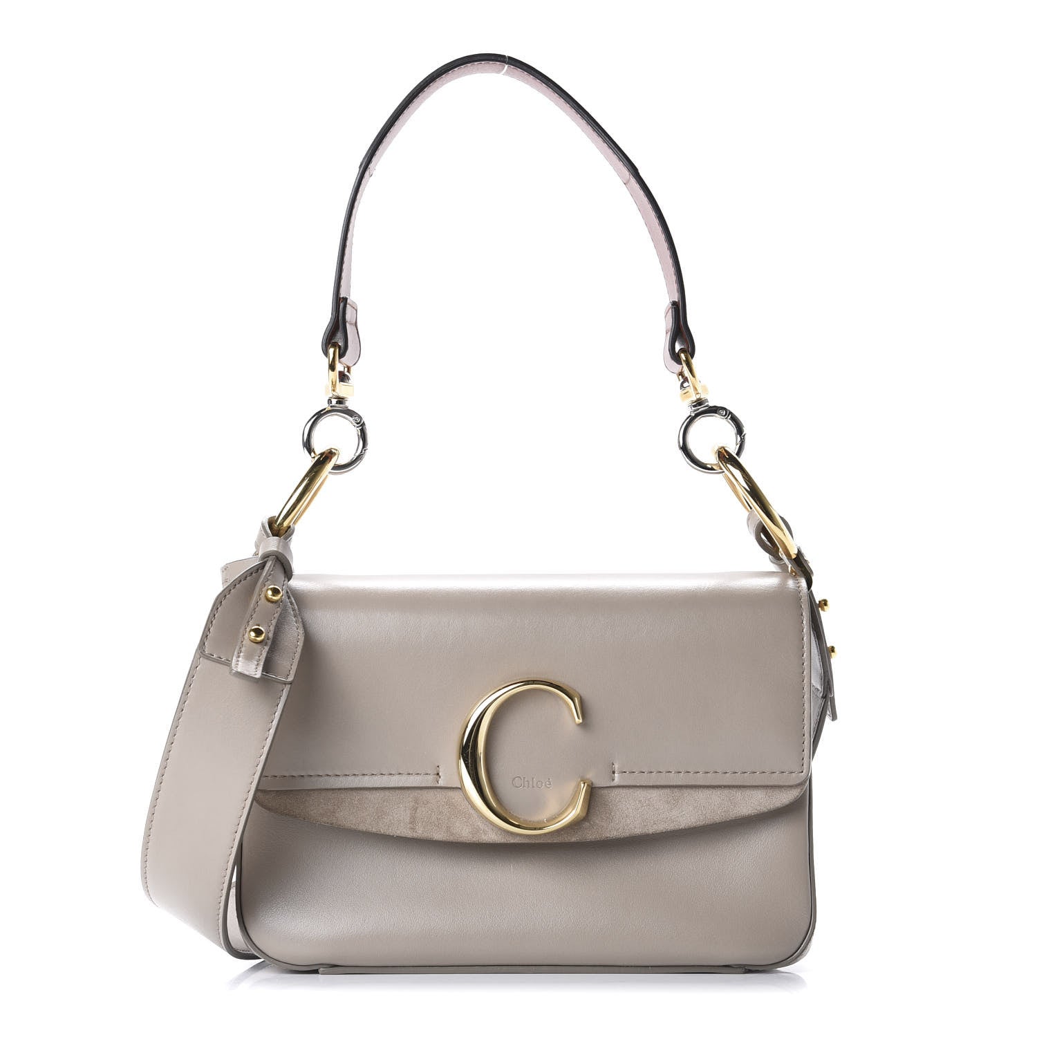 Chloe Calfskin Small C Double Carry Motty Grey 1 of 10