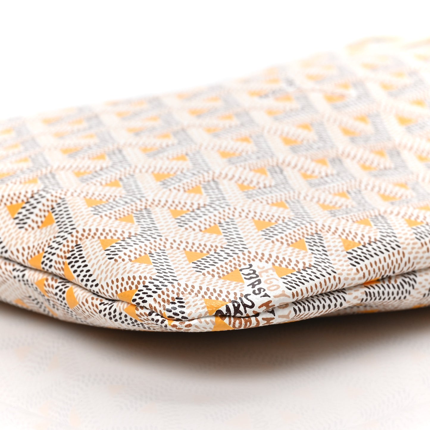 Goyardine Poitiers Claire Voie Tote White Yellow
