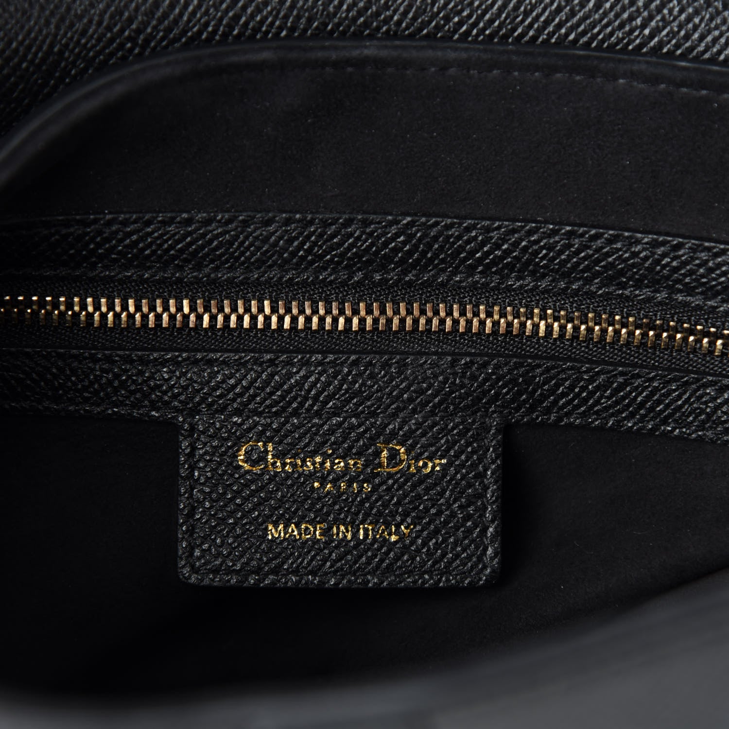 Christian Dior Grained Calfskin Saddle Bag Black 8 of 10