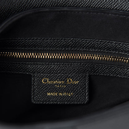 Christian Dior Grained Calfskin Saddle Bag Black 8 of 10