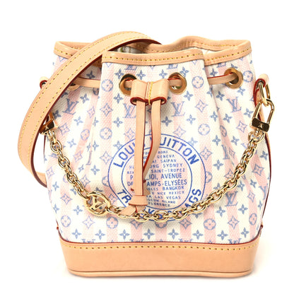 Louis Vuitton Minigram LV Stamp Nano Noe Blue 1 of 9