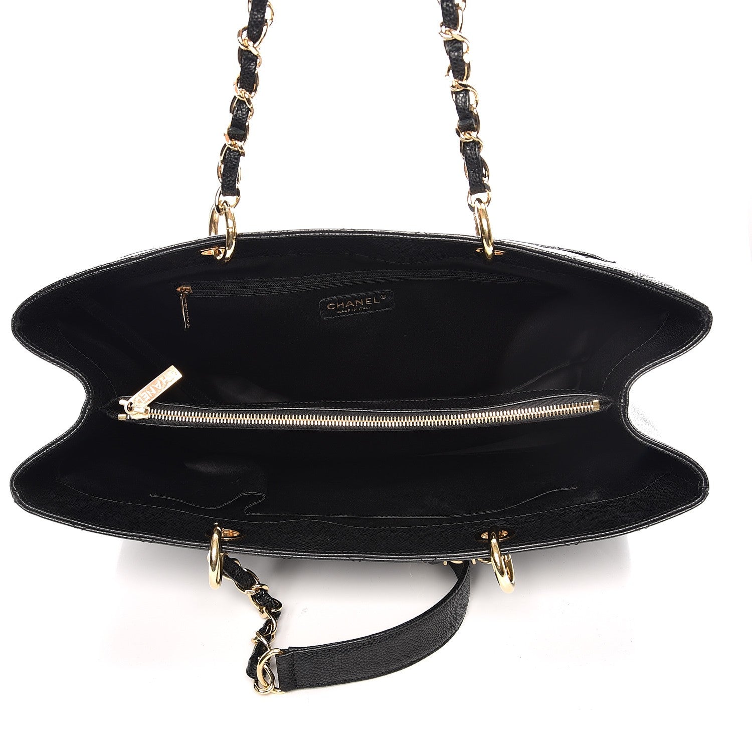 Chanel Caviar Quilted XL Grand Shopping Tote GST Black 5 of 11